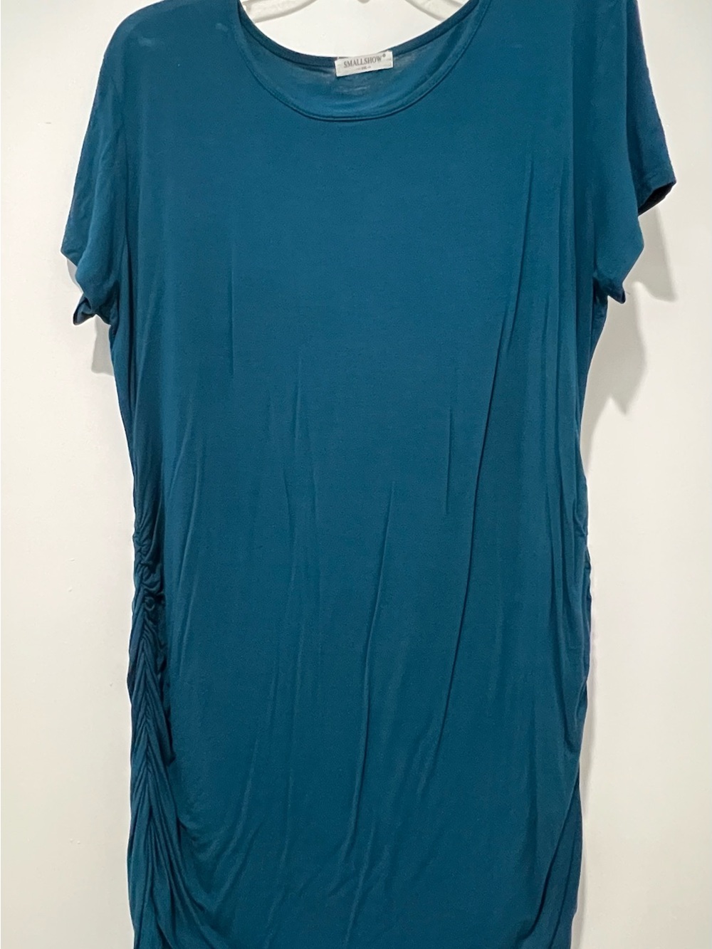 Smallshow Teal Ruched Maternity Tunic Top Size XXL